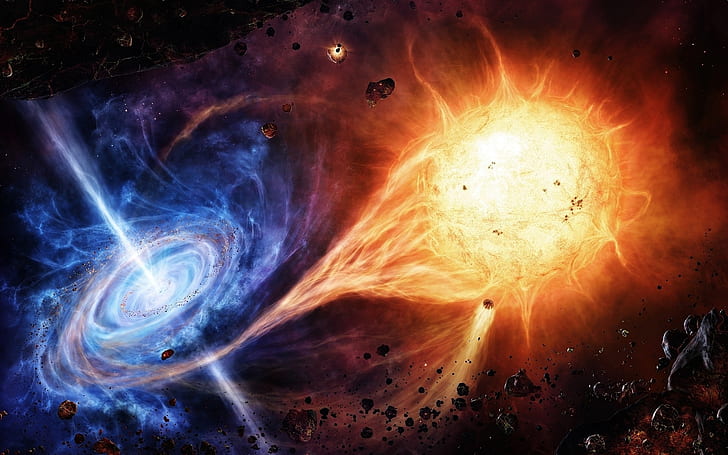 outer space stars black hole asteroids disaster quasar space 1920x1200  Space Stars HD Art