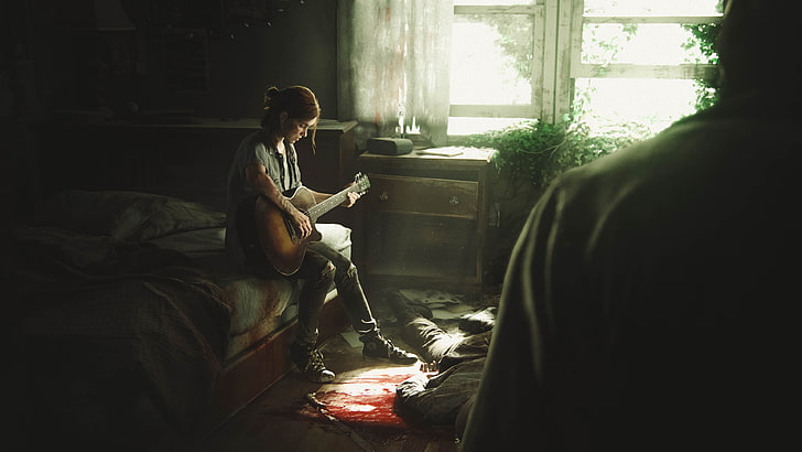 the last of us part 2, 2017 games, 4k, hd, indoors, sitting, HD wallpaper