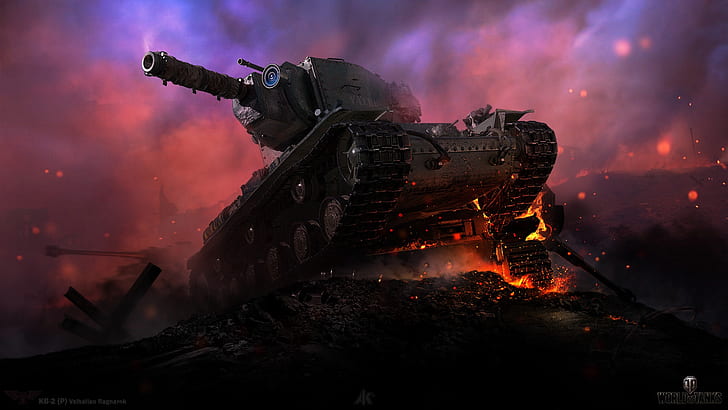 tanks, WORLD OF TANKS, KV-2 (R), Valhallan Ragnarok, HD wallpaper