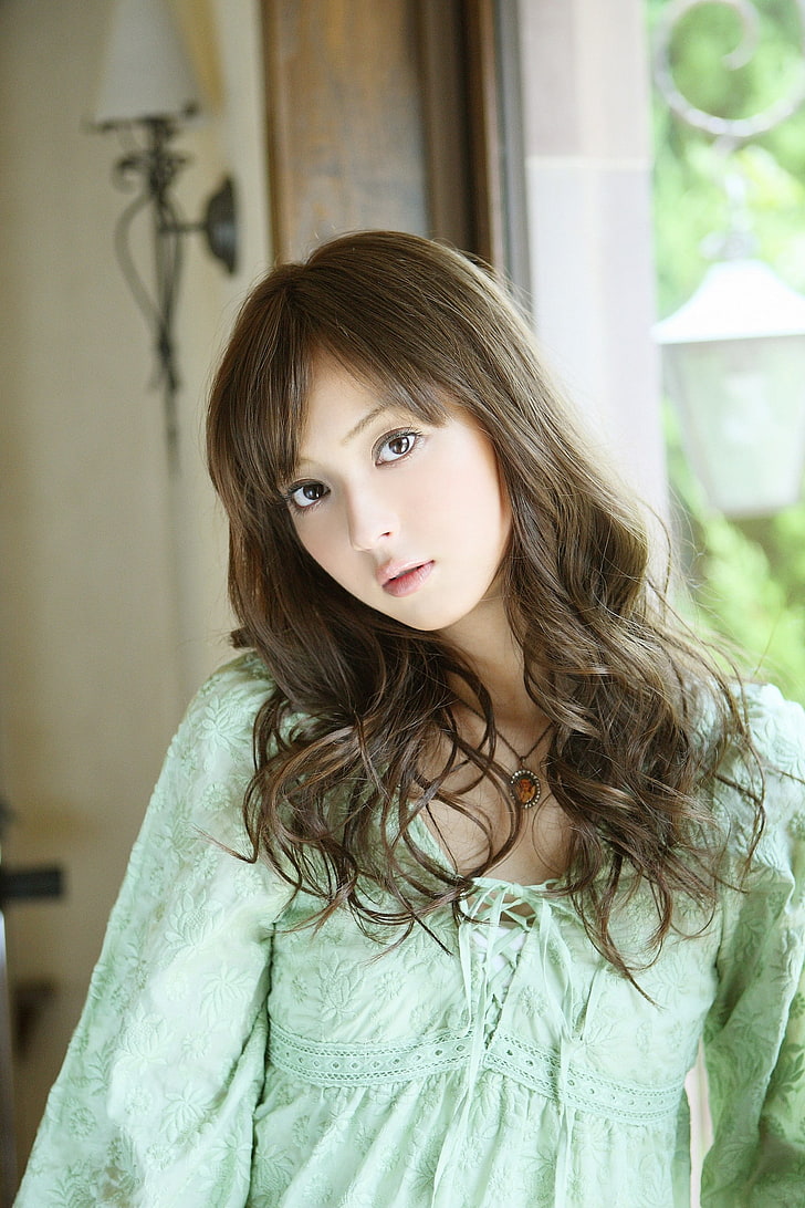Sasaki Nozomi, model, Asian, Japanese, women, looking at viewer, HD wallpaper