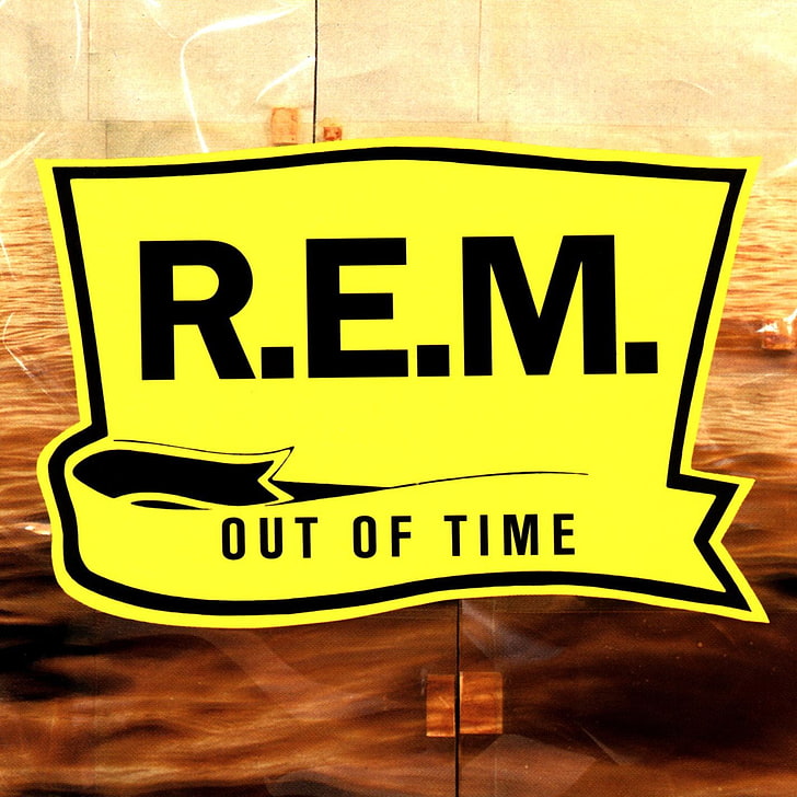 R.E.M, music, singer, album covers, cover art, yellow, typography, HD wallpaper