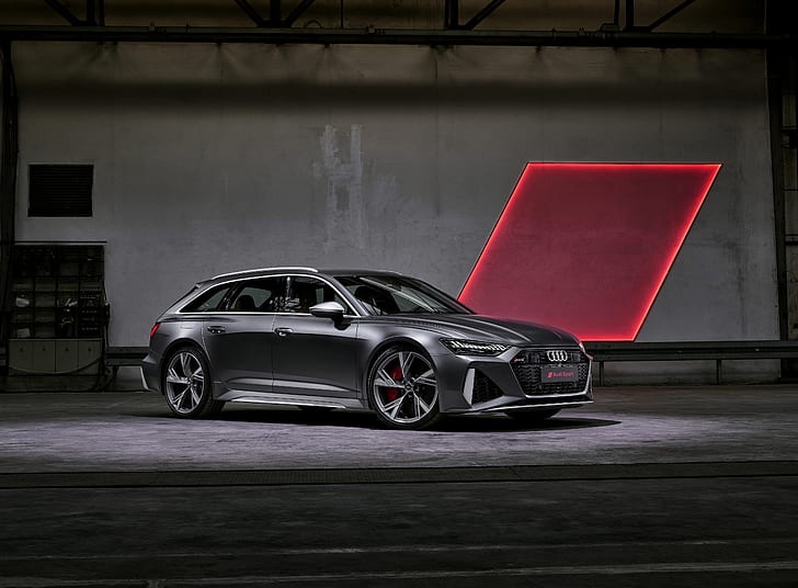 light, Audi, universal, RS 6, 2020, 2019, dark gray, V8 Twin-Turbo, HD wallpaper