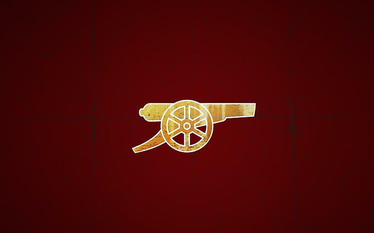 Arsenal Football Club logo, brown wheel illustration, sports