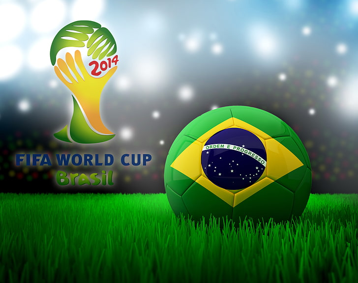 HD wallpaper: football, the ball, Brazil, flag, World Cup, Brasil, FIFA,  2014 | Wallpaper Flare
