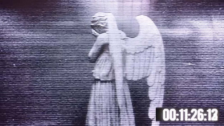 white and black stripe textile, Weeping Angels, Doctor Who, no people, HD wallpaper