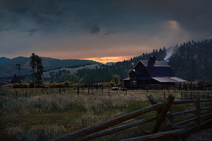 Far Cry 5, video games, digital art, sky, mountain, cloud - sky