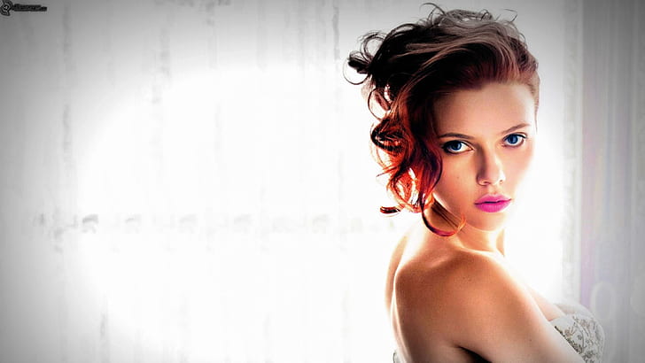 Scarlett Johansson Blue Eyes, actress, gorgeous, hollywood, HD wallpaper