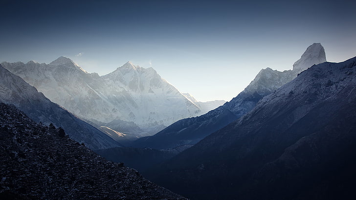 mountain peak, mountains, The Himalayas, Lhotse, Ama Dablam, Nuptse, HD wallpaper