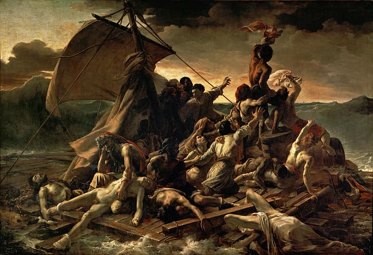 the Raft of the Medusa, painting, oil painting, Theodore Gericault, HD wallpaper