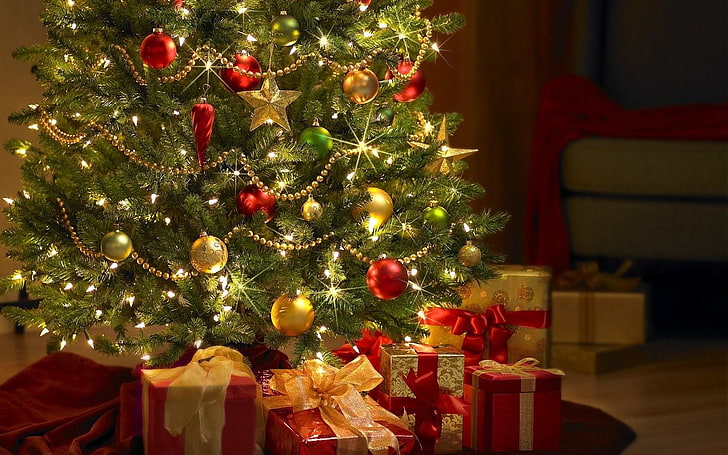 Christmas, Christmas ornaments, Christmas Tree, celebration, HD wallpaper