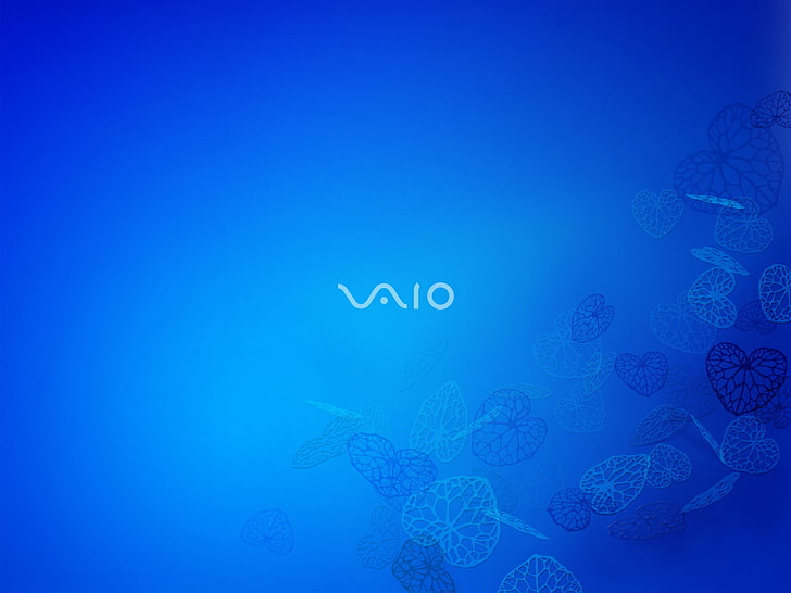 Sony VAIO, blue, colored background, no people, blue background