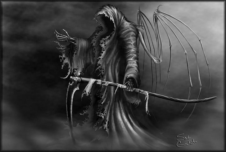 grim reaper illustration, Dark, HD wallpaper
