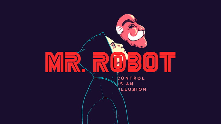 Mr. Robot poster, Elliot (Mr. Robot), artwork, simple background, HD wallpaper