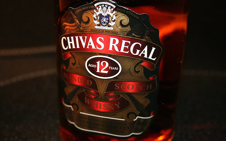 chivas regal whiskey bottle-advertising HD Wallpap.., Chivas Regal glass bottle, HD wallpaper