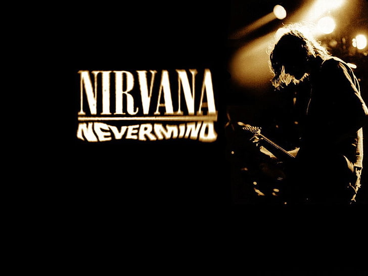 Nirvana, band, music, Kurt Cobain, communication, night, sign
