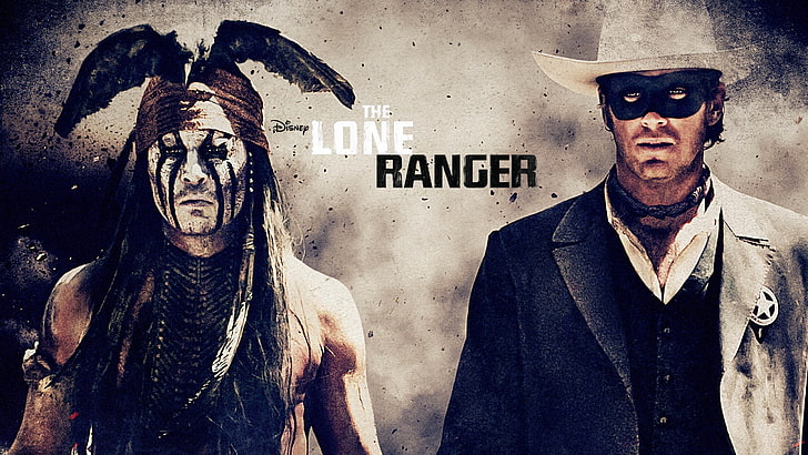 Disney The Lone Ranger poster, Johnny Depp, Armie Hammer, movies
