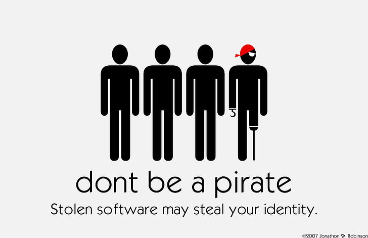 don't be a pirate advertisement flyer, minimalism, humor, simple background, HD wallpaper