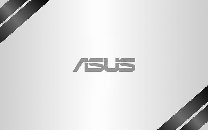 ASUS, logo, digital art, monochrome, HD wallpaper