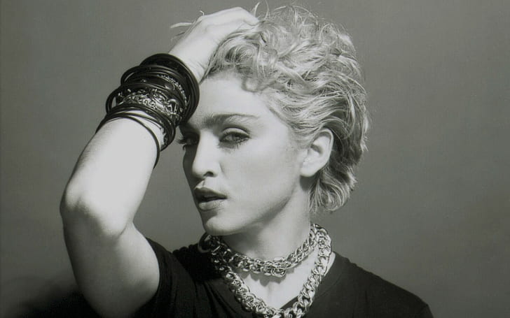Madonna, Chain, Bangle, Hair, Look, headshot, portrait, jewelry