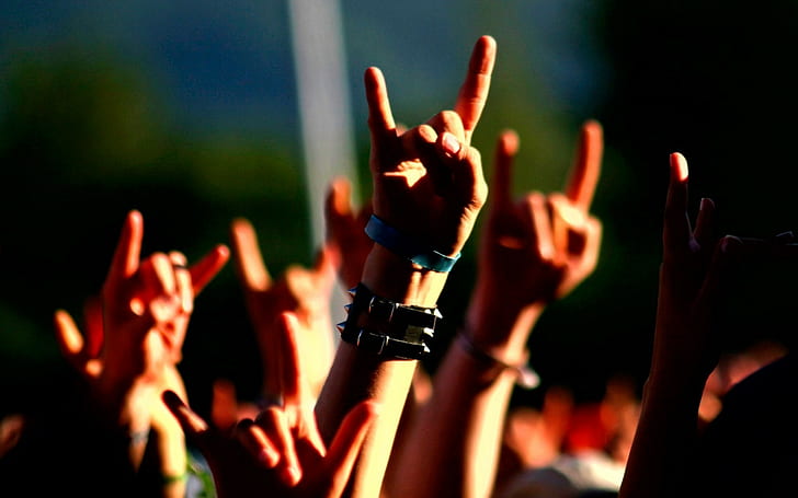 hands, people, heavy metal, concerts