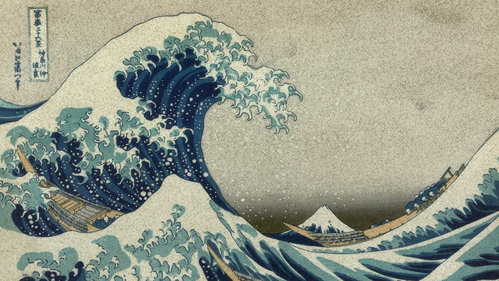 Hokusai, Mount Fuji, The Great Wave Off Kanagawa, HD wallpaper