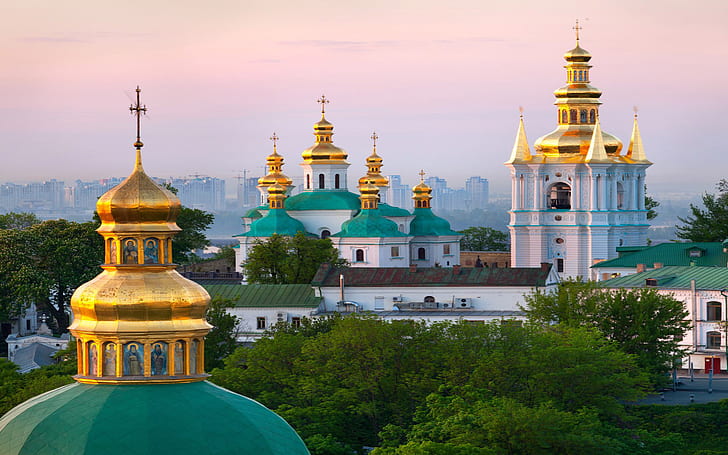 View Of Kiev Pechersk Lavra Ukrainian, Russian, HD wallpaper