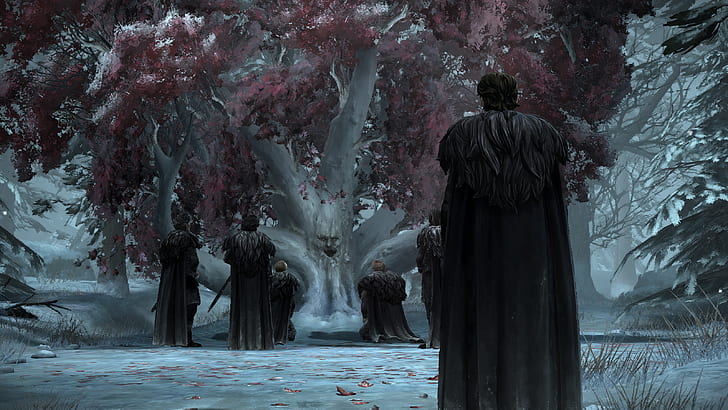 group of people wearing brown coat illustrations, Game of Thrones: A Telltale Games Series