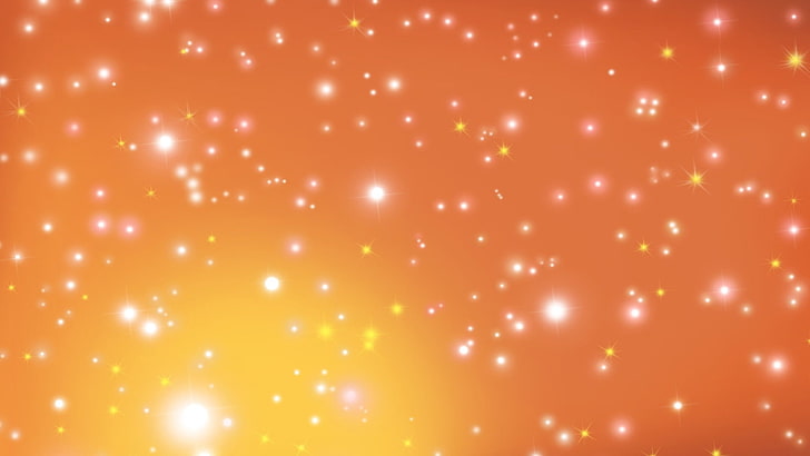 orange and white star wallpaper, light, shine, circles, backgrounds