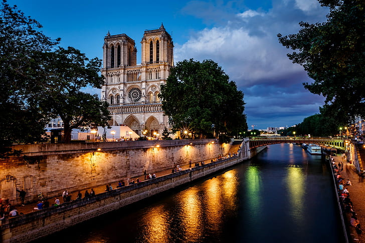 Paris, France, Notre Dame de Paris, Notre Dame Cathedral, city, HD wallpaper