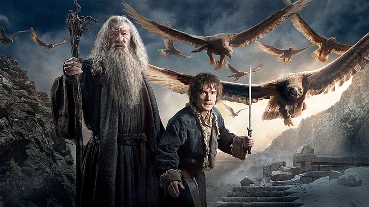 The Hobbit movie wallpaper, movies, Gandalf, The Hobbit: The Battle of the Five Armies, HD wallpaper