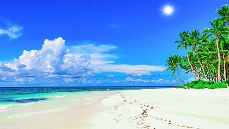 ocean, vacation, holiday, summer, cloud, azure, sunshine, horizon, HD wallpaper
