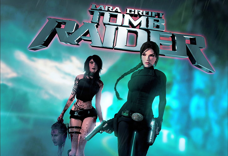 gun, lara croft, tomb raider, Tomb Raider Underworld, doppelganger, HD wallpaper
