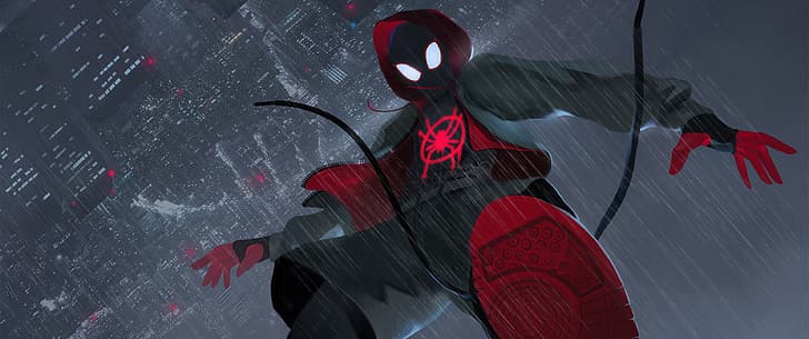 spiderverse, into the spiderverse, Spider-Man, Spiderman Miles Morales, HD wallpaper