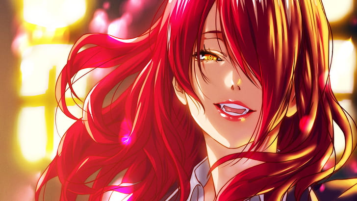 female with red dyed hair anime character, Shokugeki no Souma, HD wallpaper