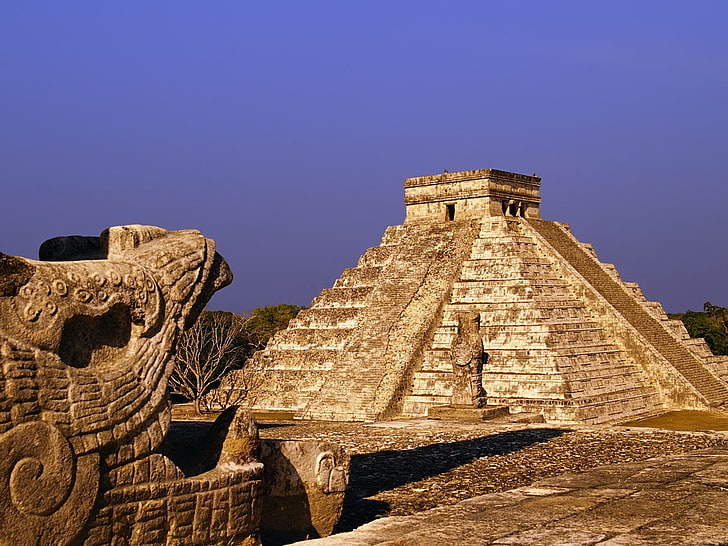 Temple of Kukulkan, Chile, pyramid, stone, monuments, egypt, history, HD wallpaper