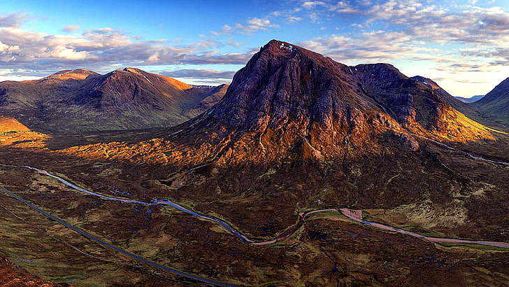 mountains, scotland, europe, valley, great britain, united kingdom, HD wallpaper