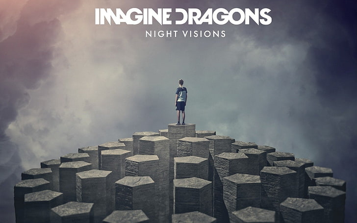 Imagine Dragons Night Visions poster, Band (Music), one person, HD wallpaper