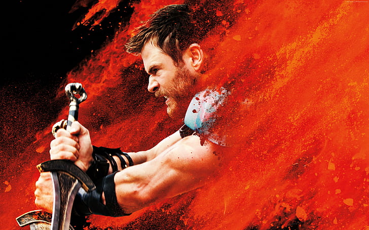 Thor: Ragnarok, Chris Hemsworth, poster, 4k