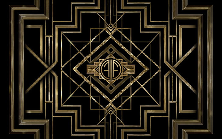 Hd Wallpaper The Great Gatsby Gold, Art Deco Desktop Wallpaper