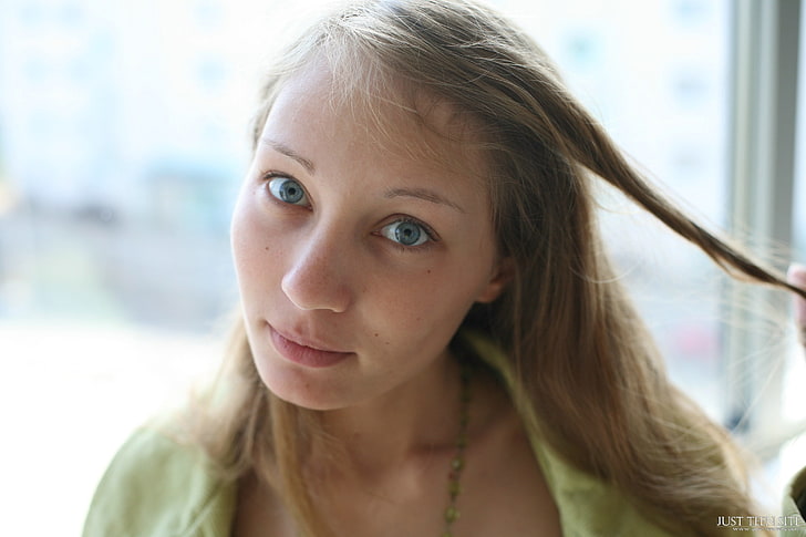 Mascha, Russian women, model, portrait, headshot, child, hair, HD wallpaper