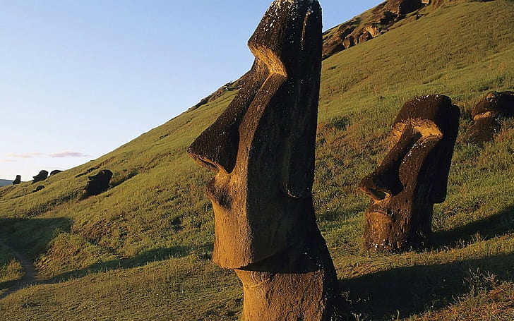 Moai, Easter Island, statue, HD wallpaper