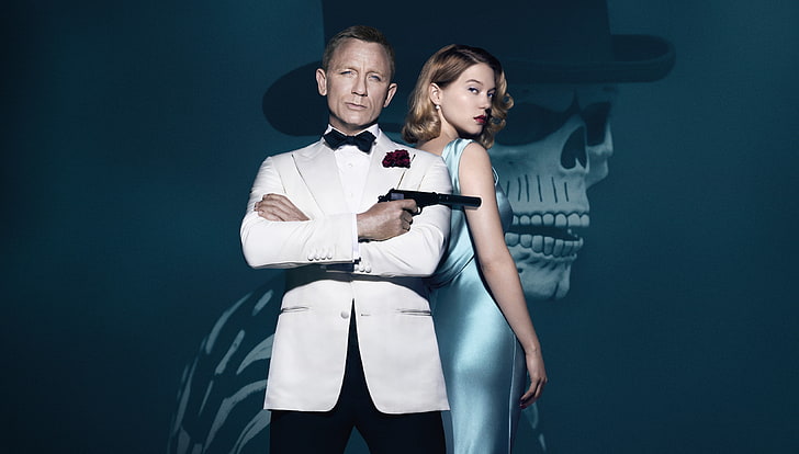 Daniel Craig, Spectre, James Bond, Lea Seydoux, women, indoors, HD wallpaper