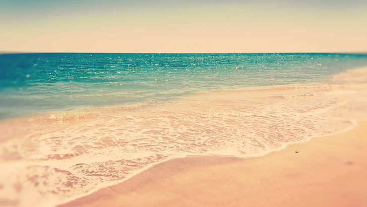 beach shore, landscape, sea, water, sky, horizon over water, tranquility, HD wallpaper