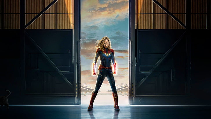 Movie, Captain Marvel, Brie Larson, Carol Danvers, Marvel Comics, HD wallpaper