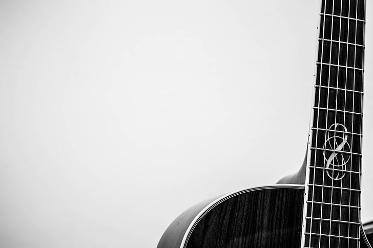 black and white tennis racket, guitar, monochrome, Ibanez, musical instrument, HD wallpaper