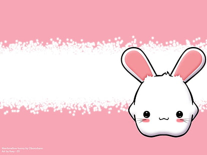 HD wallpaper: white and pink rabbit cartoon character wallpaper, Animal,  Bunny | Wallpaper Flare