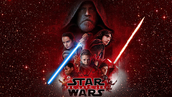 Princess Leia, Star Wars: The Last Jedi, Luke Skywalker, lightsaber, HD wallpaper