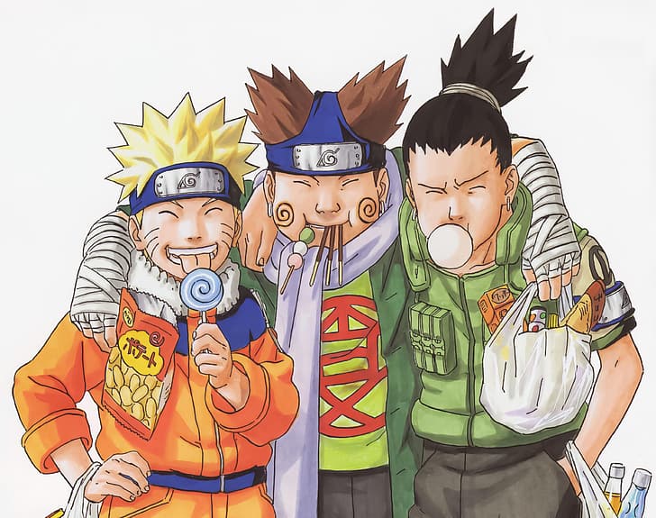 Uzumaki Naruto, Naruto (anime), Nara Shikamaru, Akimichi Chôji