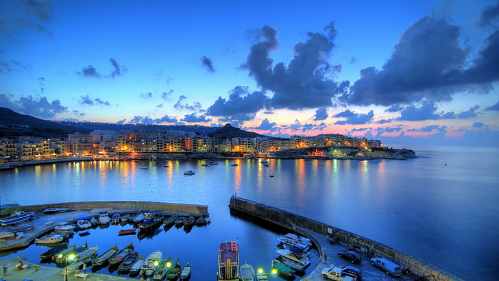 body of water, photography, cityscape, Malta, ports, boat, sea, HD wallpaper