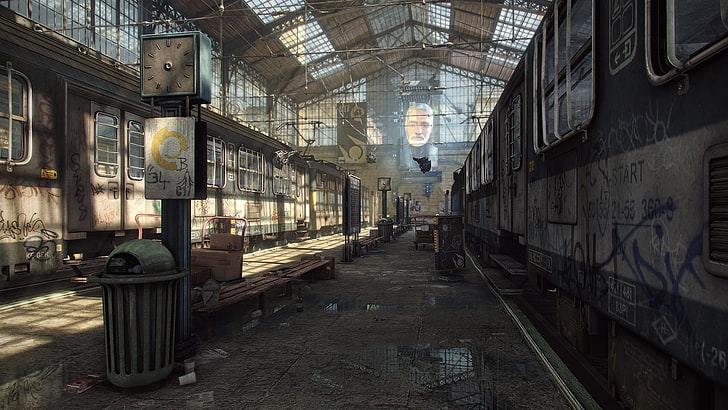gray trash bin, Unreal Engine 4 , Half-Life 2, video games, apocalyptic, HD wallpaper